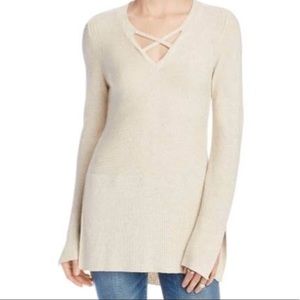 free people criss cross sweater (size small)